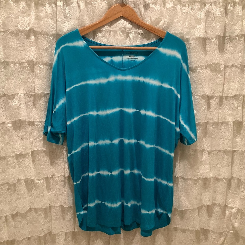 🆕Lane Bryant Blue Tie Dye Shirt NWT Size 18/20
